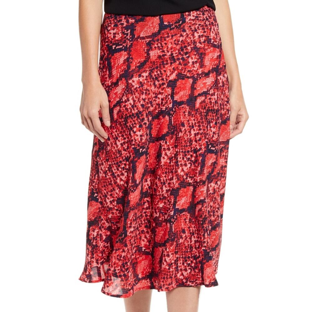 Gibsonlook NEW Roselyn Red Maxi Skirt Size Medium